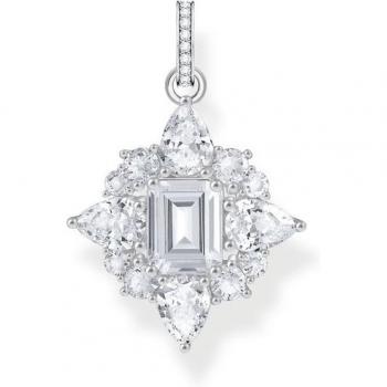 Thomas Sabo Sterling Silver Pendant with White Zirconia Stones PE963-051-14