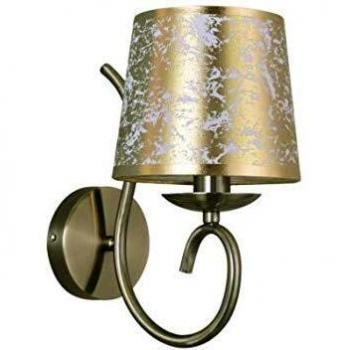 Lampara Aplique Tampico 1xe14 Cuero Pantalla oro de FABRILAMP.
