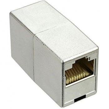 InLine® 69990L 5E Patch Cable Coupler 2x RJ45 plug, metal, Shielded