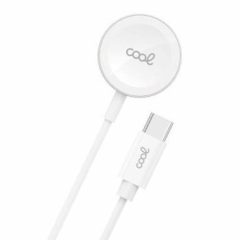 Cable cargador magnético Tipo-C COOL para Apple Watch Series 1-10 SE Ultra 2.5W Blanco