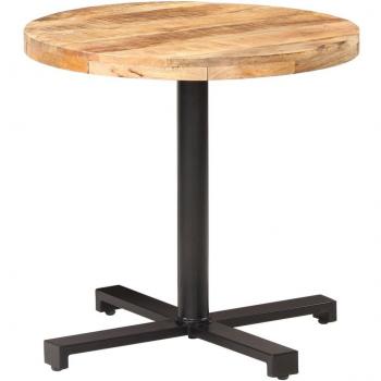 vidaXL Bistro Table Round Ø80x75 cm Rough Mango Wood