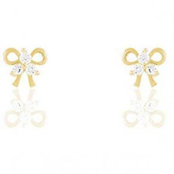 Pendientes de Oro Amarillo con Circonitas en Forma de Lazo para Mujer - Stroili 14017780