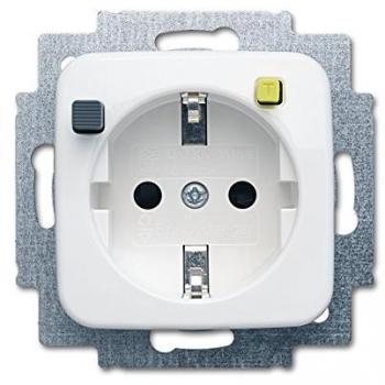 Toma de Corriente Busch-Jaeger FI-Schukomat 3120 EUCB-214 con Protección Contra Contactos Aumentada, Color Blanco Alpinweiß