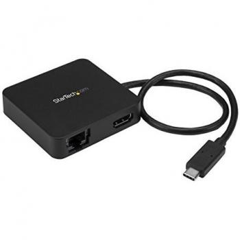 StarTech.com USB C Multiport Adapter - USB-C to 4K HDMI / USB 3.0 / Gigabit Ethernet - Powered USB Hub - USB-C to USB Adapter