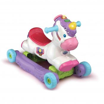 Correpasillos y balancín 2 en 1 Vtech Baby Cléo, la Licorne Multicolor con luces y sonidos