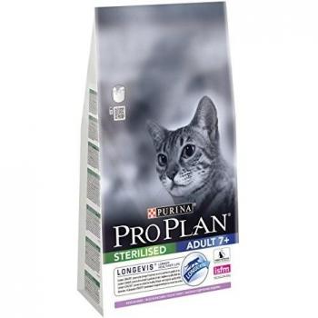 Purina Pro Plan Comida Seco para Gato Esterilizado 7+ con Longevis, Sabor Pavo - 1.5 Kg