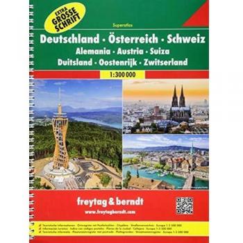 Atlas de Alemania, Austria y Suiza 1:300.000 - Gran Legibilidad