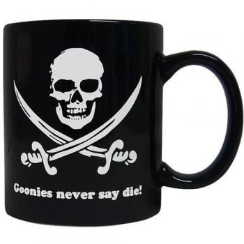 Taza de Café Los Goonies Never Say Die, Blanca y Negra, 325 ml - SD Toys