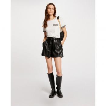 Short de mujer efecto cuero paperbag Morgan