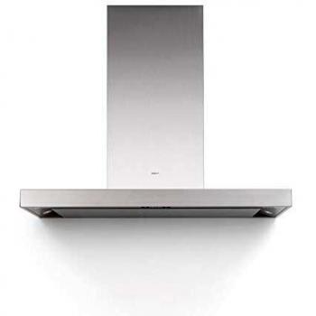 Campana Decorativa de Pared Novy Flat'line 7600 - Acero Inoxidable, 90 cm, 600 m³/h, Incluye Recirculación y Motor Interno