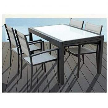 QFPLUS Sillon Aluminio TEXTILENE Acolchado Gris