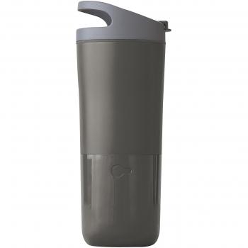 Botella de 450 ml para hacer deporte que controlada tu hidratación de Ozmo. Se conecta a teléfonos inteligentes iPhone y Android., Unisex, CSPOGRM, gris, medium