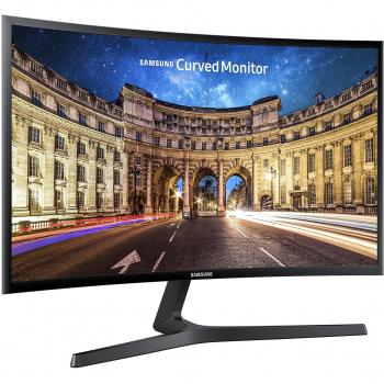 Monitor Curvo Samsung LC24F396FHUXEN, 23.5, Resolución Full HD 1920x1080, HDMI/VGA, Tecnología FreeSync y Flicker-Free, LED VA, Ratio 16:9, Contraste 3000:1, Brillo 250 cd/m² en Color Negro con Base en V