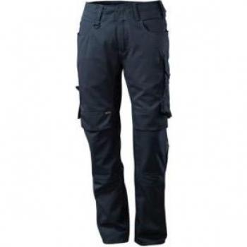Mascot Workwear Pantalones de Trabajo Unisex MANNHEIM, cintura 31 plg, pierna 82 cm, color azul marino oscuro, material algodón y poliéster