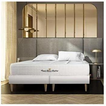 Cama Windsor con Colchón de Muelles Ensacados y Espuma Viscoelástica - Altura: 26 cm - Color: Blanco - Tamaño: 160 x 200 cm
