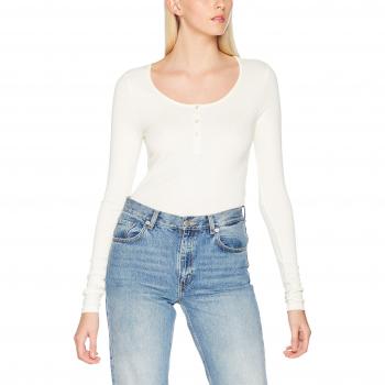 VERO MODA Vmgaby Gaia Ls Placket Shirt Noos, Camisa Manga Larga para Mujer, Blanco