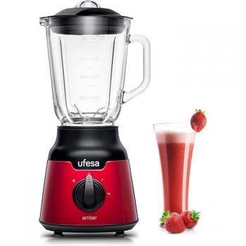 Batidora de Vaso Compacta Ufesa BS4100 Amber Red, 900W