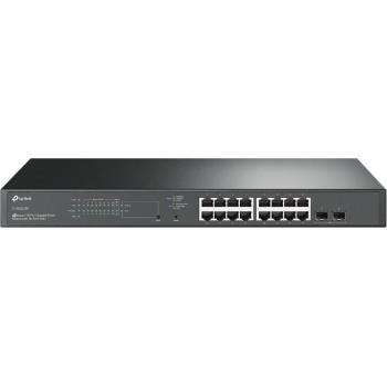 TP-Link TL-SG2218P JetStream 16-Port Gigabit Smart PoE+ Switch with 2 SFP Slots, L2/L2+ Managed, 802.3af/at, 1U Rackmount