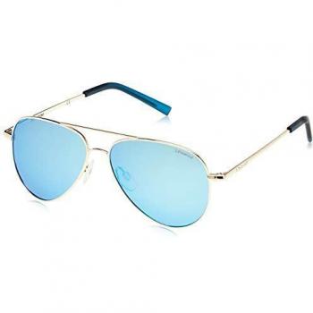 Polaroid Kids' PLD 8015/N JY J5G Sunglasses, Gold/Greyblmirror Pz, 52