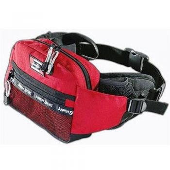 AspenSport Trekking Hüfttasche Von Travel - Cinturón, Color Rojo/Blanco, Talla Size_Name
