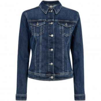 Soya Concept Women's Denim Blazer SC-Kimberly 3, Tailored Fit, Dark Blue Denim