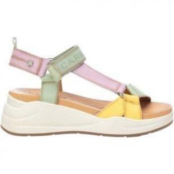 Sandalia californiana de piel multicolor con ajuste de velcro