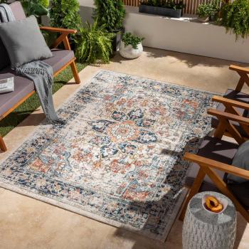 Surya Arvada Vintage Outdoor Indoor Area Rug, Rectangular, 6 mm Height, Blue and Beige, 200 x 275 cm