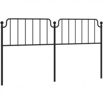 vidaXL Metal Headboard Black 180 cm