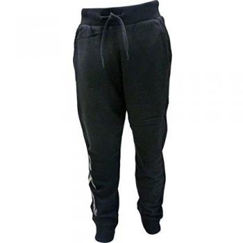 Lotto Devin III Pants RIB FL B - Pantalones de chándal para niño, color negro / gris, talla S