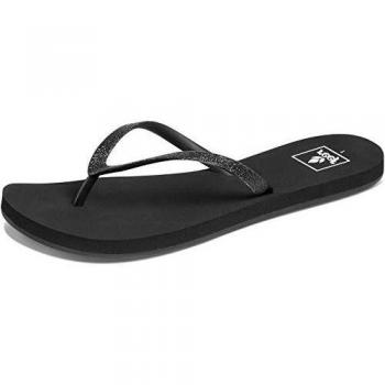 Reef Women's Stargazer Black Rubber Sandals Size 8 (EU 38.5)