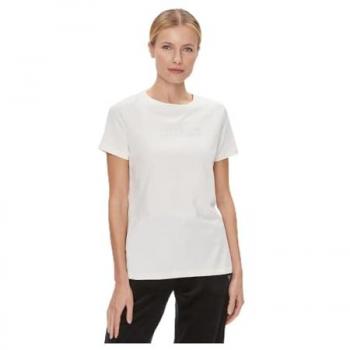 Camiseta Regular Fit con Logo Frontal de Strass Guess