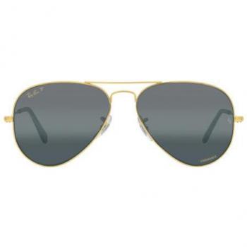 Ray-Ban RB3025 Aviator Large Metal Polarized Sunglasses 9196G6 Unisex Gold Size 58