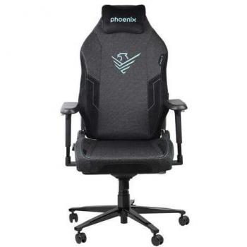 Phoenix Monarch Silla Gaming de Alta Gama en Tela con Cojín Magnético, Ajuste Lumbar, Reposabrazos 4D Metálicos y Talla XL