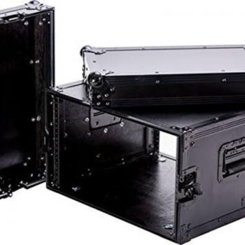 Deejay LED Fly Drive 6U Space Professional DJ Amplifier Case (TBH6UADBLK) - 18 Body Depth