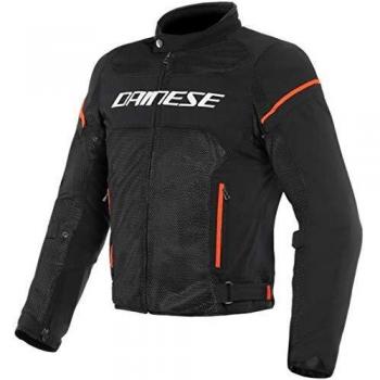 Dainese Air Frame D1 Tex - Chaqueta textil para moto, color negro, rojo y blanco, talla 46