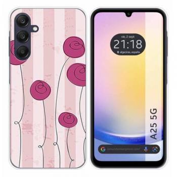 Funda de Silicona Floral Vintage para Samsung Galaxy A25 5G