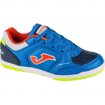 JOMA ZAPATILLAS INDOOR TOP FLEX AZUL CON BLANCO/NARANJA JUNIOR
