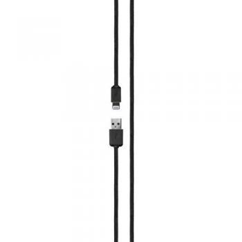 Cable USB 2.0 Lightning de Algodón Xqisit (1.80 m, Negro)