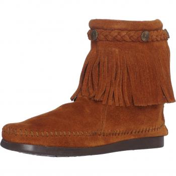 Minnetonka Women's Hi Top Back Zip Brown Boot 9 M