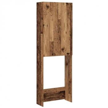 Armario de Lavadora Madera Envejecida 64x25,5x190 cm