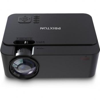 Prixton Goya P20 Proyector LED WVGA 2800 Lúmenes Portátil con 2 Altavoces, Mando a Distancia, Duración 50.000H, Conectividad VGA,