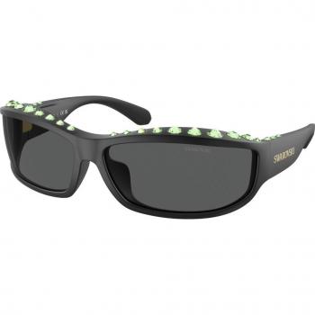 Women's Swarovski SK6009 102087 Geometric Black Sunglasses