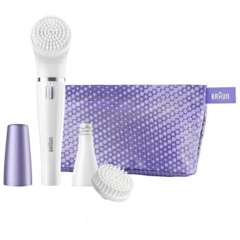Epilador Facial Braun SE 832n con Cepillo Limpiador Blanco y 10 Pinzas
