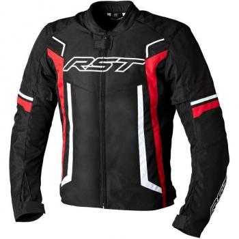 RST Chaqueta de Moto Pilot Evo Rojo Textil, Color Negro, Blanco y Rojo, Talla S