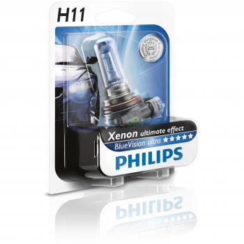 Philips 12362BVUB1 BlueVision Ultra - Bombilla H11 para faros delanteros