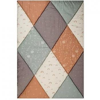 Manta de Gateo Patchwork 95 x 135 cm Julius Zöllner - Algodón Orgánico, Hecho en Alemania, OEKO-TEX® STANDARD 100