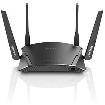 D-Link DIR‑1960, EXO AC1900 Smart Wi‑Fi Router, Dual Band, 802.11 AC Wave 2 with MU-MIMO, Alexa Compatible