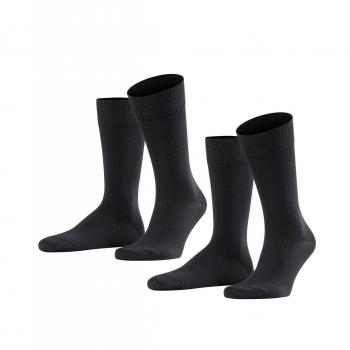 Falke Happy Men's Crew Socks 2-Pack - Black Size 47-50