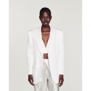Tailored Women's Blazer with Button - Sandro Alicia