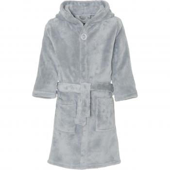 Playshoes Unisex Fleece Robe for Big Kids - Grey, Size 146-152